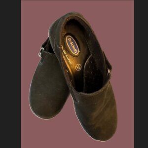 Ladies Dr. Scholls Double Air Pillo Black Suede Shoes Size 7 1/2